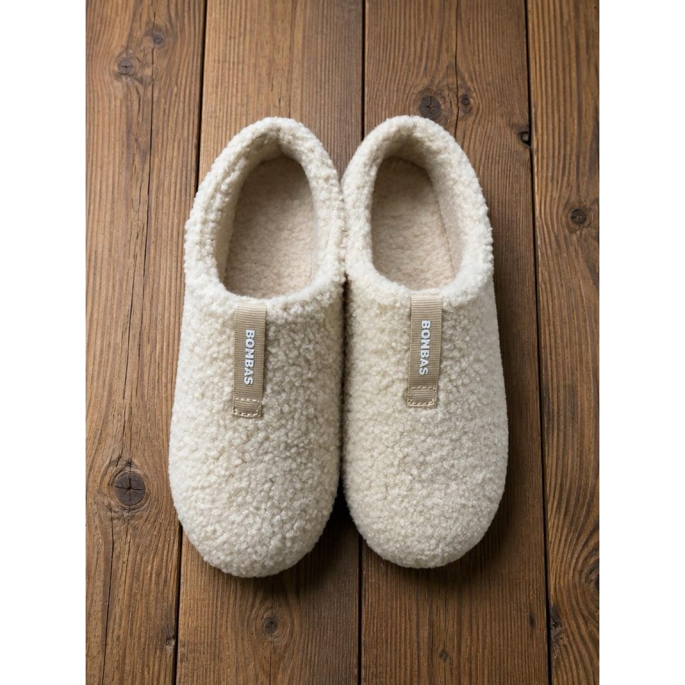 Bombas Sunday Slipper Womens Size 8 Cream Sherpa Cozy House Shoes NWOT
